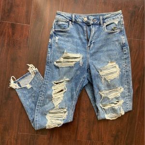 American Eagle Distressed Mom Jeans